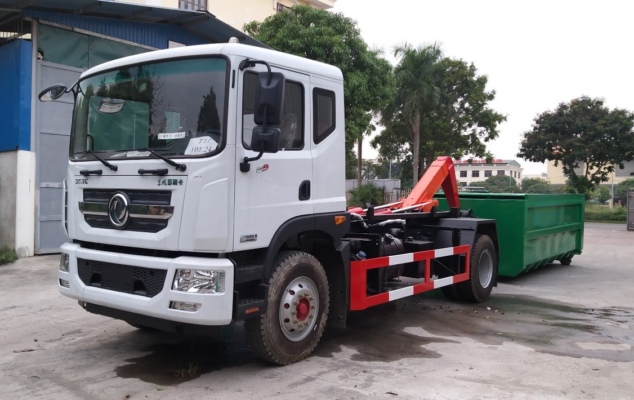 Xe Dongfeng chở rác thùng rời 14 khối