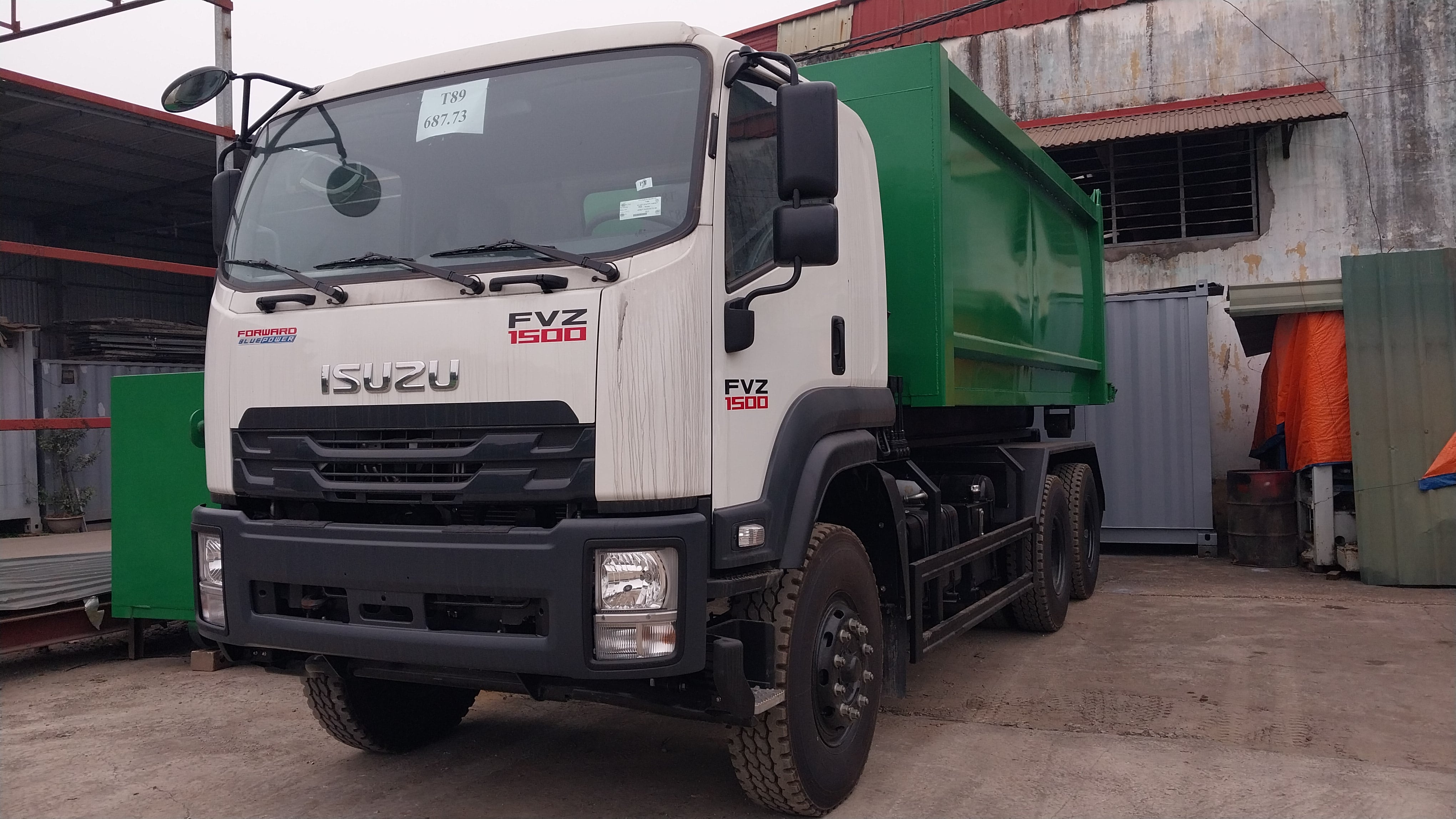 Báo giá ISUZU FVZ 1500 thùng chở hooklift 15 khối mới nhất