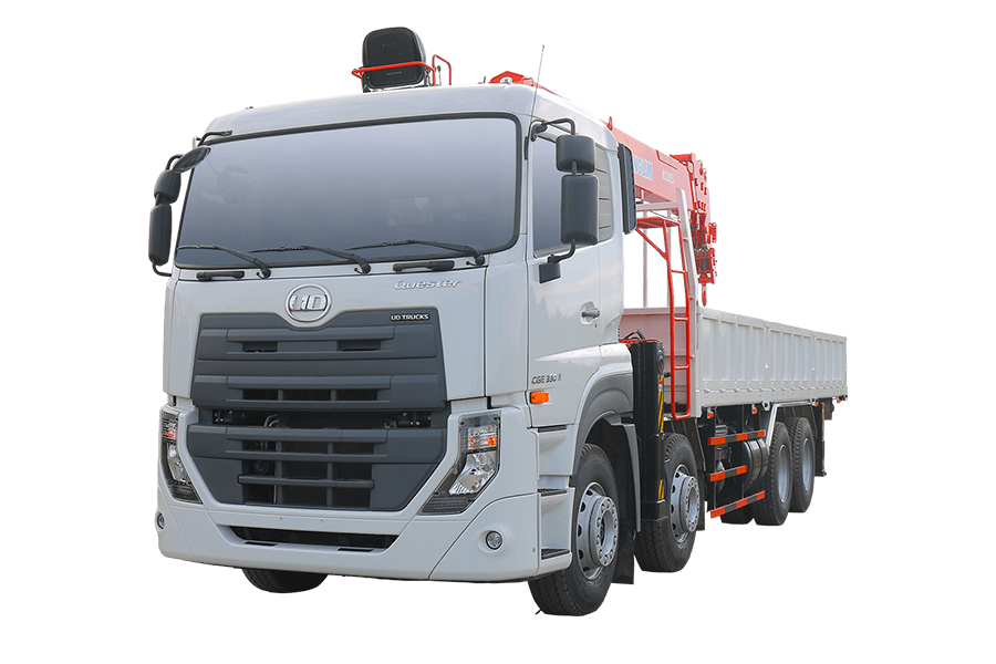 Xe tải UD Trucks 4 chân gắn cẩu Kanglim 12 tấn