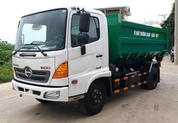 Giới thiệu xe Hino ô tô chở rác thùng rời 10 khối