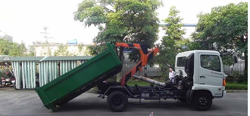 Giới thiệu xe Hino ô tô chở rác thùng rời 10 khối