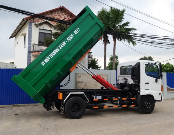 Giới thiệu xe Hino ô tô chở rác thùng rời 10 khối