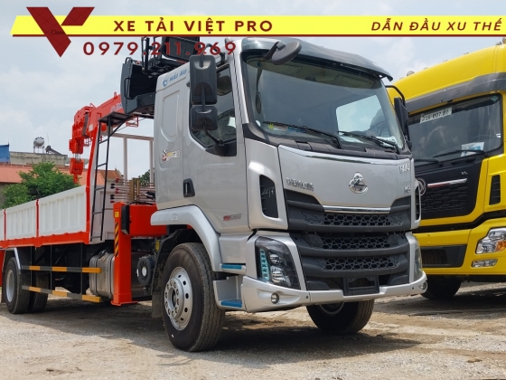 Xe tải Chenglong M3 gắn cẩu Kanglim 7T