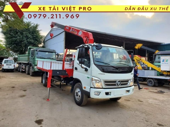 Xe tải thaco Ollin S120 gắn cẩu Unic 3 tấn giá rẻ, chất lượng cao, giao hàng toàn quốc