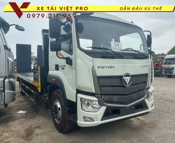 Xe tải Auman C160 nâng đầu chở máy công trình giá bao nhiêu?