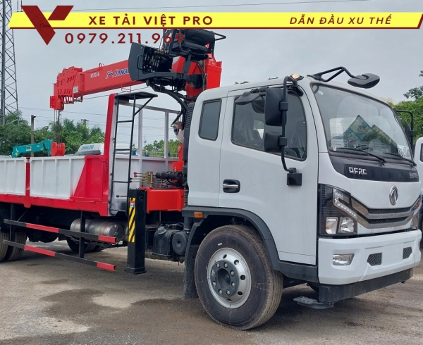 Xe tải Dongfeng D8 (2 chân) gắn cẩu Kanglim 5T