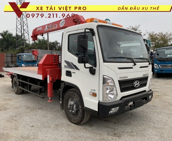 Hyundai EX8 cứu hộ sàn trượt gắn cẩu Unic