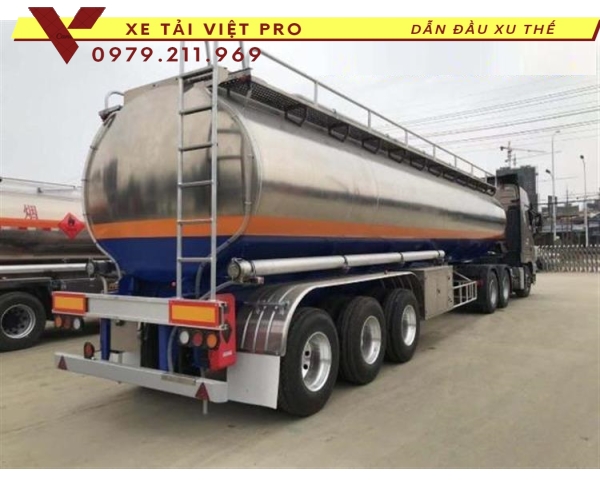 Báo giá sơ mi rơ mooc téc nhôm chở xăng dầu 44 khối