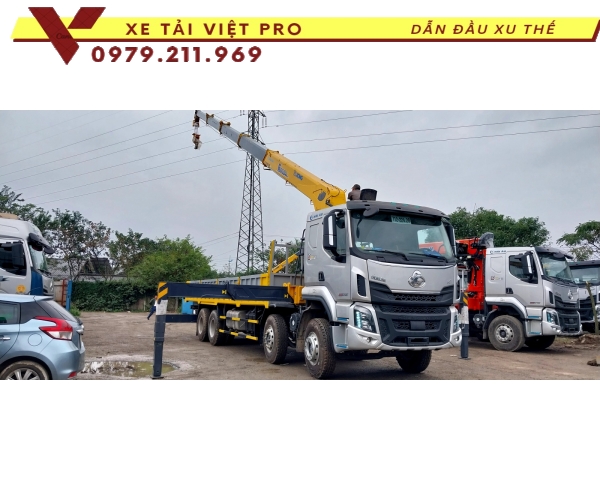 Xe tải Chenglong 4c gắn cẩu XCMG 14 tấn mạnh mẽ, tiết kiệm trong vận tải