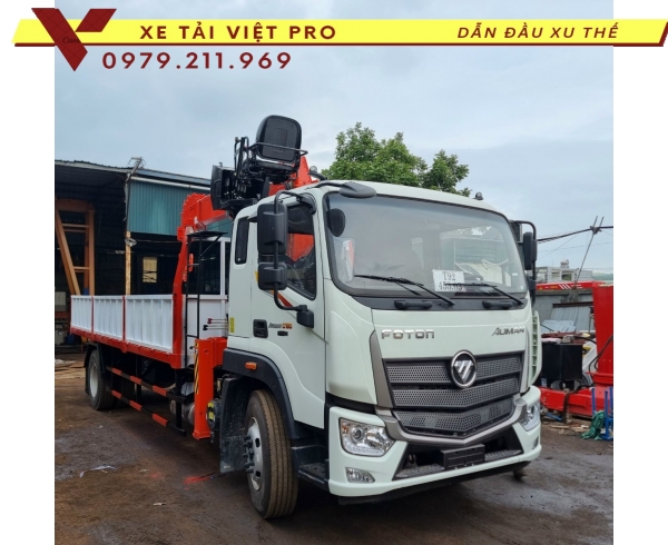 Xe Auman C160 gắn cẩu Kanglim 5 tấn