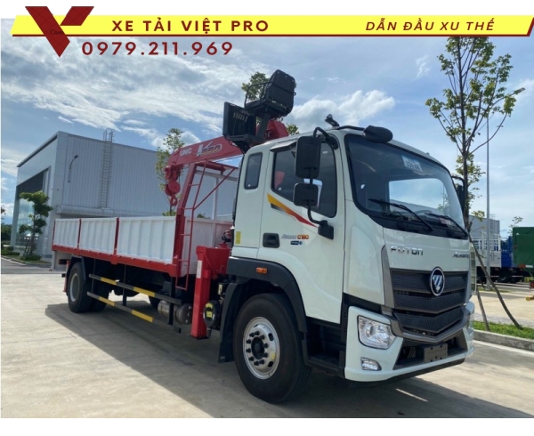 Xe tải Auman C160 gắn cẩu Unic 5 tấn mạnh mẽ linh hoạt