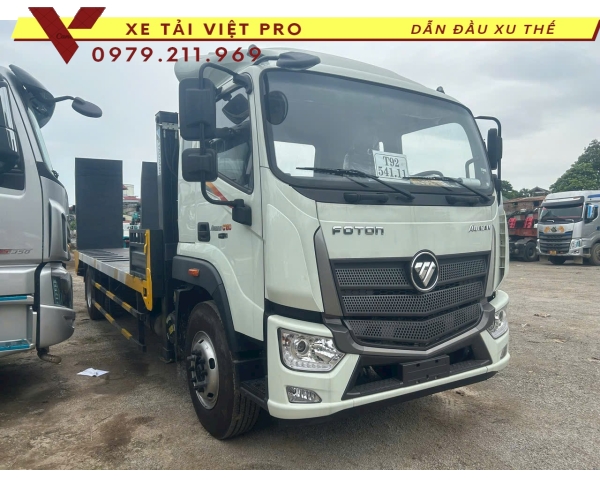 Xe tải Auman C160 nâng đầu chở máy công trình giá bao nhiêu?