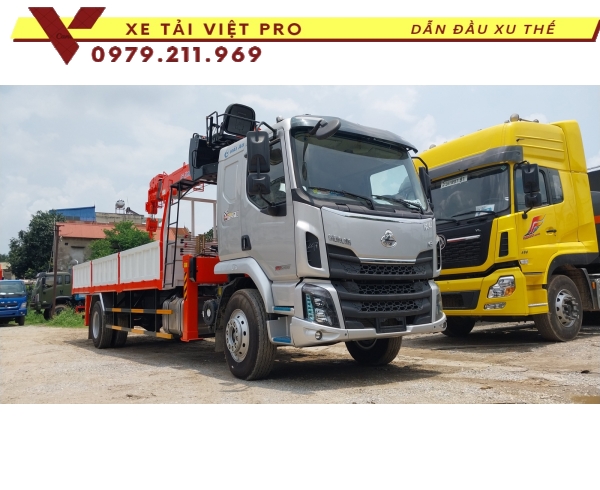 Xe tải Chenglong M3 gắn cẩu Kanglim 7T