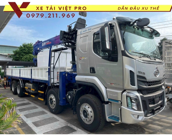 Xe tải Chenglong 4 chân gắn cẩu Dongyang 12 tấn - Thông số và báo giá