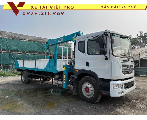 Xe dongfeng 2 chân gắn cẩu Hyundai 7 tấn 6 đốt - Đánh giá xe
