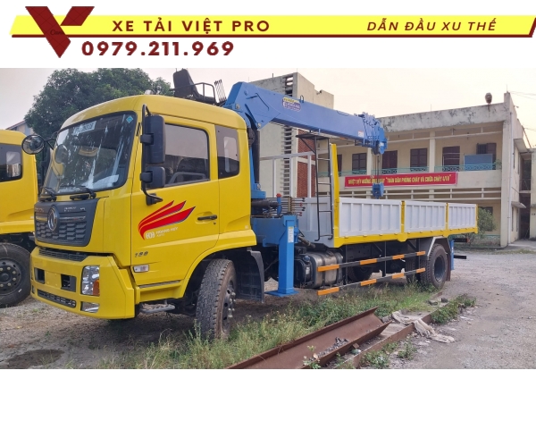 Xe tải Dongfeng 2 chân gắn cẩu Dongyang 6 tấn