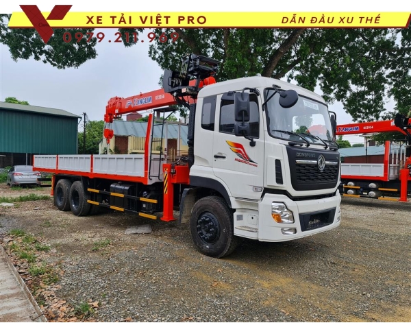 Xe tải Dongfeng 3 chân gắn cẩu Kanglim 8T - Đánh giá chất lượng và mức vốn đầu tư thế nào?