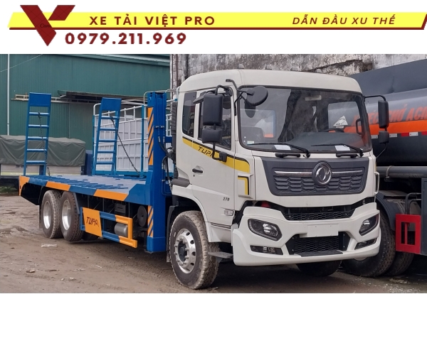 Báo giá Dongfeng 3 chân nâng đầu chở máy công trình