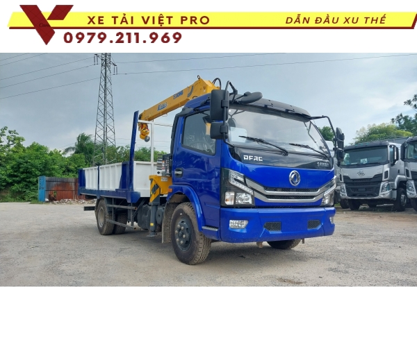 Xe tải Dongfeng D7 gắn cẩu XCMG 3 tấn 3 đốt cách khởi nghiệp an toàn