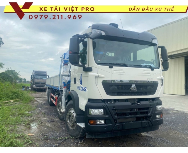 Xe Tải Howo TX350 Gắn Cẩu 20 Tấn