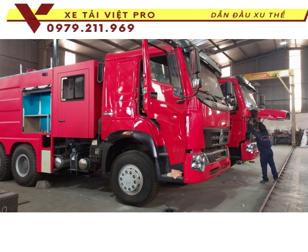 Báo giá xe chữa cháy Howo 3 chân mới nhất hiện nay