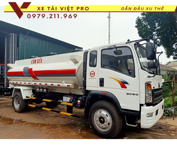 Xe howo 2 chân téc chở xăng dầu giá bao nhiêu
