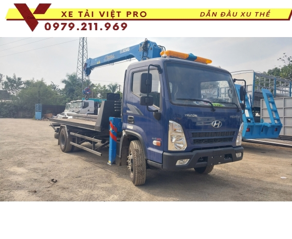 Hyundai EX8 cứu hộ sàn trượt gắn cẩu XCMG 3 tấn