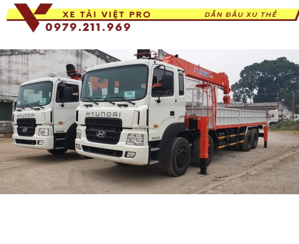 Xe tải Hyundai HD320 gắn cẩu Kanglim 8 tấn 6 đốt
