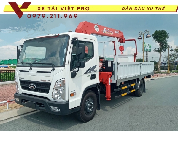 Xe tải Hyundai EX8L gắn cẩu Unic 3 tấn Báo giá  mới nhất năm 2024 tại đây