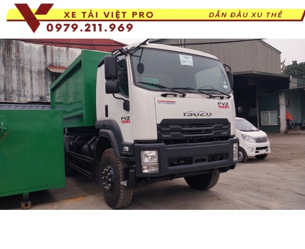 Báo giá ISUZU FVZ 1500 thùng chở hooklift 15 khối mới nhất