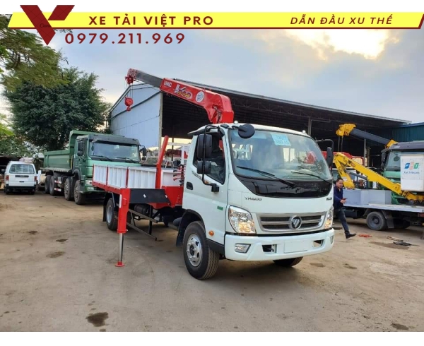 Xe tải thaco Ollin S120 gắn cẩu Unic 3 tấn giá rẻ, chất lượng cao, giao hàng toàn quốc