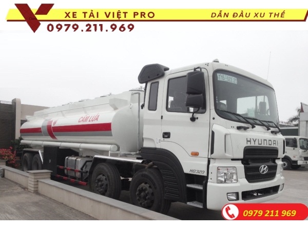 Xe Hyundai HD320 téc chở xăng dầu 22 khối giá mới nhất