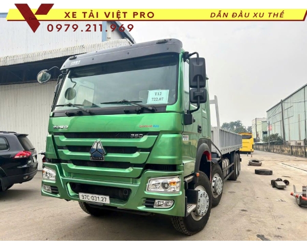 Xe Cẩu Howo 380HP Gắn Cẩu Kanglim 8 Tấn