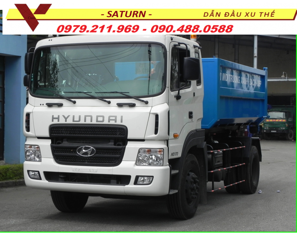 Hyundai HD170 chở rác thùng rời 15 khối