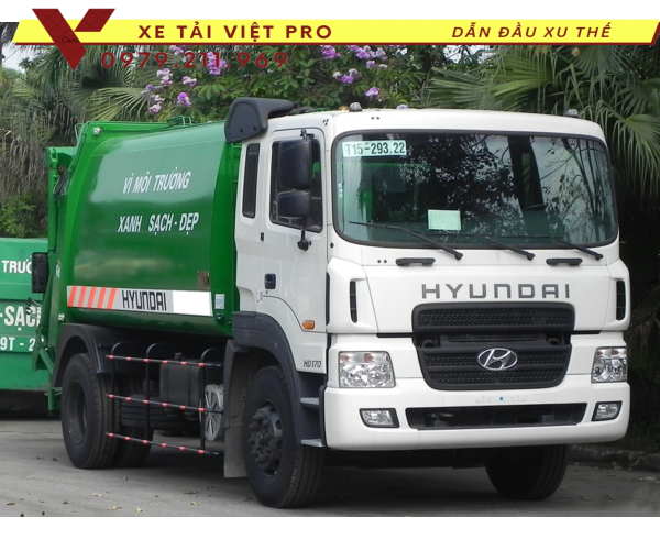 Hyundai HD170 xe cuốn ép rác 17 khối