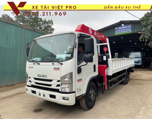 Xe Tải Isuzu FRR550 Gắn Cẩu Unic 375