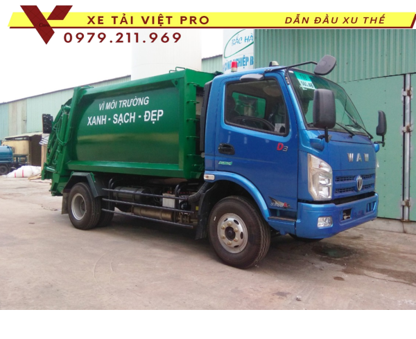 WAW xe cuốn ép rác 8 khối