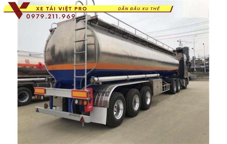 Báo giá sơ mi rơ mooc téc nhôm chở xăng dầu 44 khối