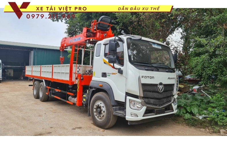 Xe tải Auman C160 gắn cẩu Kangim 5T