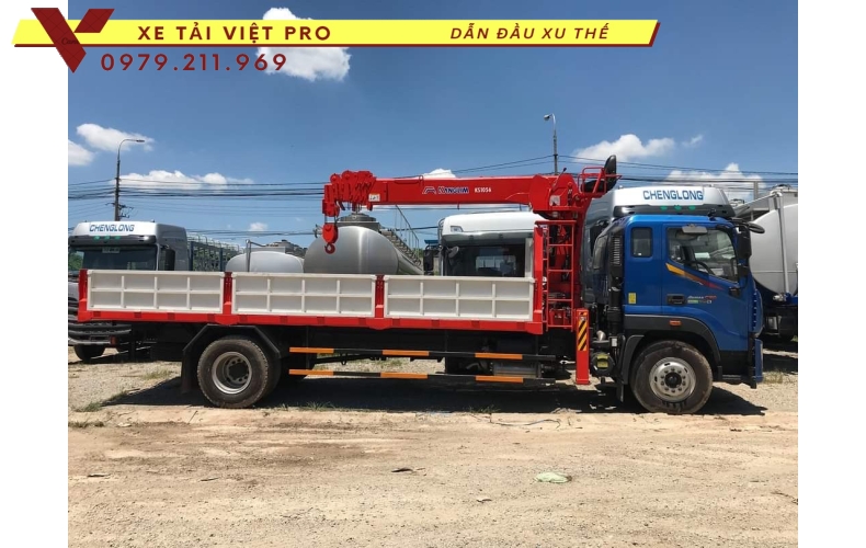 Xe tải Auman C160 gắn cẩu Kangim 5T