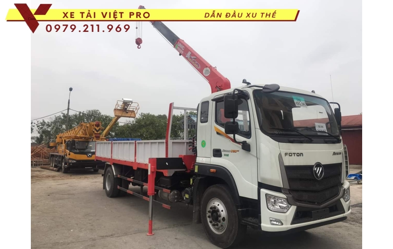 Xe tải Auman C160 gắn cẩu Unic 3 tấn 4 đốt giá mới nhất năm 2024