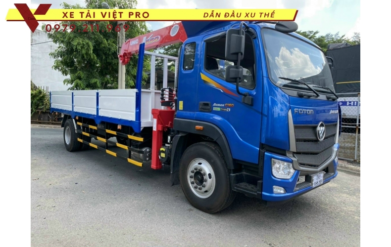 Xe tải Auman C160 gắn cẩu Unic 3 tấn 4 đốt giá mới nhất năm 2024
