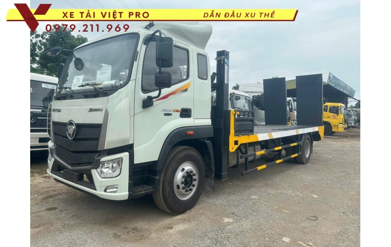 Xe tải Auman C160 nâng đầu chở máy công trình giá bao nhiêu?