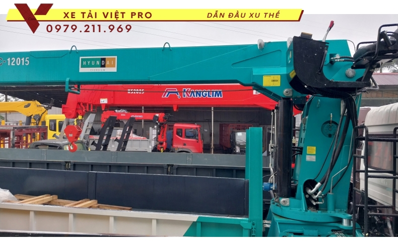 Xe tải Isuzu gắn cẩu Hyundai 12 tấn - hàng chất lượng cao bền bỉ và tiết kiệm nhiên liệu