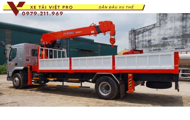 Xe tải Chenglong M3 gắn cẩu Kanglim 7T