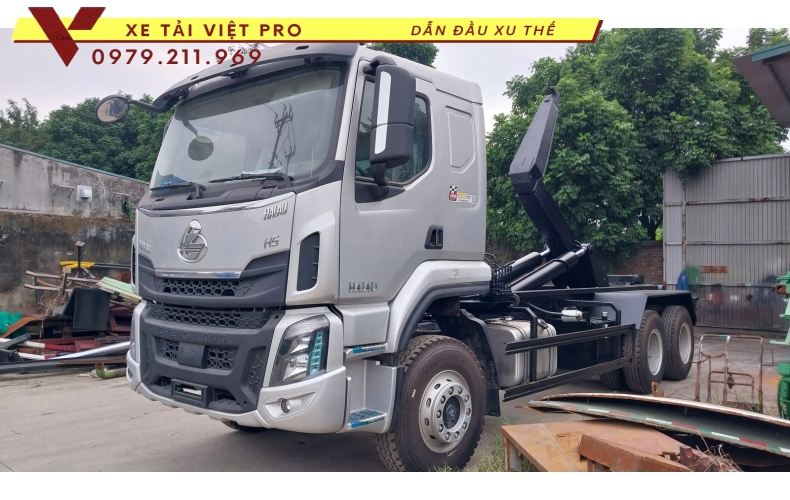 Chenglong 3 chân thùng chở Hooklift