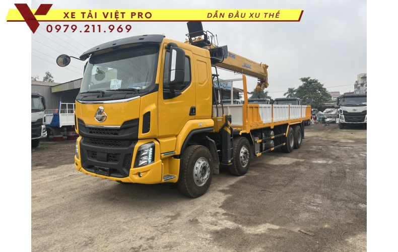 Xe tải Chenglong 4c gắn cẩu XCMG 14 tấn mạnh mẽ, tiết kiệm trong vận tải