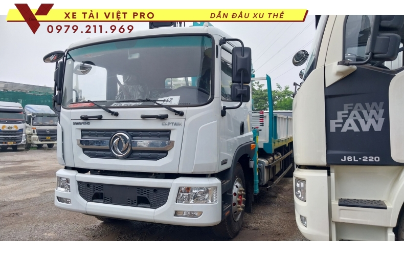 Xe dongfeng 2 chân gắn cẩu Hyundai 7 tấn 6 đốt - Đánh giá xe