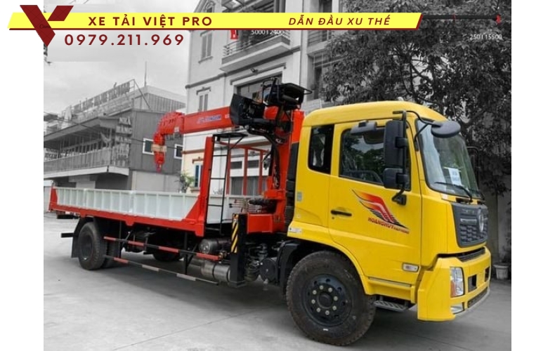 Xe tải Dongfeng 2 chân gắn cẩu Kanglim 5 tấn