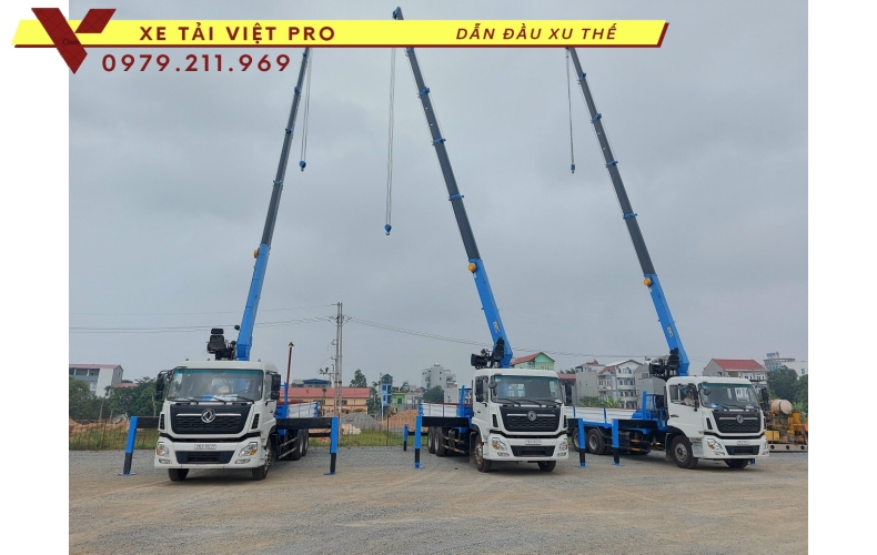 Xe tải Dongfeng 3 chân gắn cẩu Dongyang 7 tấn - Giá mới nhất